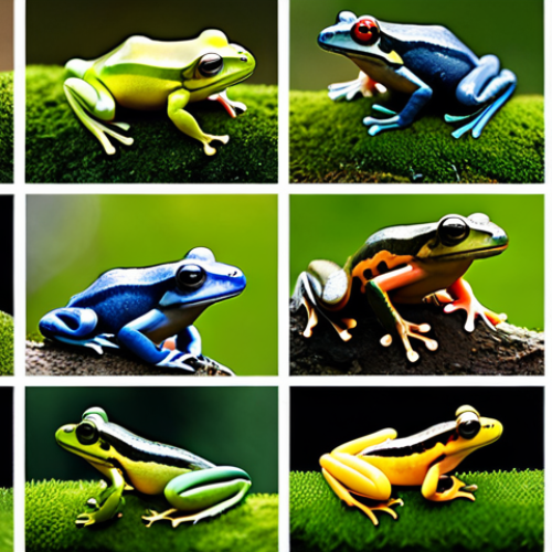 Home 10 Amphibian Diversity**
"A vibrant collage showcasing various amphibian species (frogs, salamanders, newts) in their natural habitats; fully clothed, safe for work, appropriate content; perfect anatomy, correct proportions, natural poses; professional wildlife photography, high quality, vibrant colors, family-friendly."
**