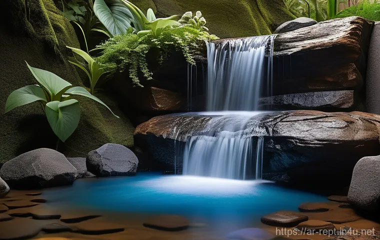 테라리움 배경 장식 아이디어 - **Lush Verdant Forest Terrarium Background:** A close-up, highly detailed image of a vivacious terra...